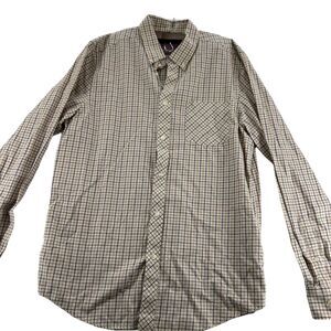 Ben Sherman Men's L Plaid Multicolor Long Sleeve Button-Up Cotton Shirt